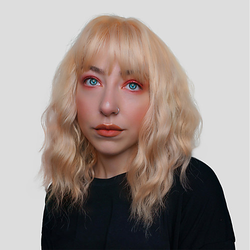 Cosplay Costume Wig Synthetic Wig Cosplay Wig Curly Natural Wave Bob With Bangs Wig Short Light golden Synthetic Hair 16 inch Women's Fashionable Design Cute Party Blonde EMMOR
Cosplay Costume Wig Synthetic Wig Cosplay Wig Curly Natural Wave Bob With Bangs Wig Short Light golden Synthetic Hair 16 inch Women's Fashionable Design Cute Party Blonde EMMOR