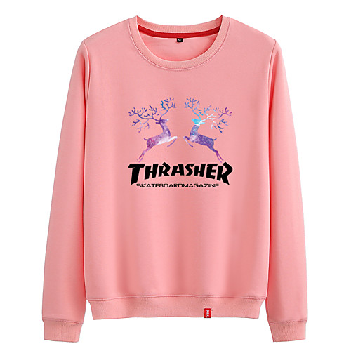 Women's Sweatshirt Pullover Cartoon Crew Neck Cotton Animal Patterned Letter Printed Sport Athleisure Sweatshirt Long Sleeve Warm Soft Comfortable Everyday Use Exercising General Use / Winter
Women's Sweatshirt Pullover Cartoon Crew Neck Cotton Animal Patterned Letter Printed Sport Athleisure Sweatshirt Long Sleeve Warm Soft Comfortable Everyday Use Exercising General Use / Winter