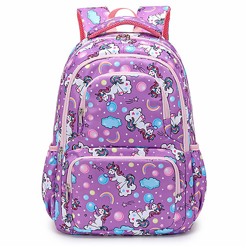 Girls' Nylon School Bag Large Capacity Zipper Geometric Floral Print Daily School Black Blushing Pink Light Purple
Girls' Nylon School Bag Large Capacity Zipper Geometric Floral Print Daily School Black Blushing Pink Light Purple