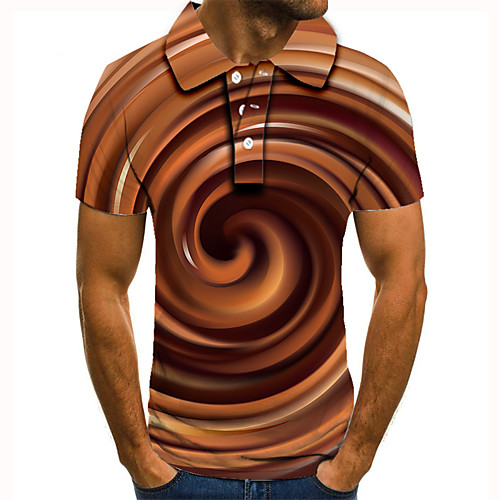 Men's Polo 3D Print Graphic Optical Illusion Print Short Sleeve Daily Tops Basic Brown
Men's Polo 3D Print Graphic Optical Illusion Print Short Sleeve Daily Tops Basic Brown