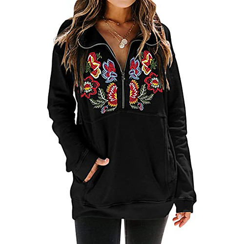 Women's Pullover Sweatshirt Floral Daily Other Prints Casual Hoodies Sweatshirts Black
Women's Pullover Sweatshirt Floral Daily Other Prints Casual Hoodies Sweatshirts Black