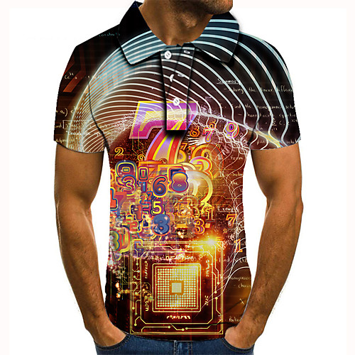 Men's Polo 3D Print Graphic Optical Illusion Print Short Sleeve Daily Tops Basic Rainbow
Men's Polo 3D Print Graphic Optical Illusion Print Short Sleeve Daily Tops Basic Rainbow