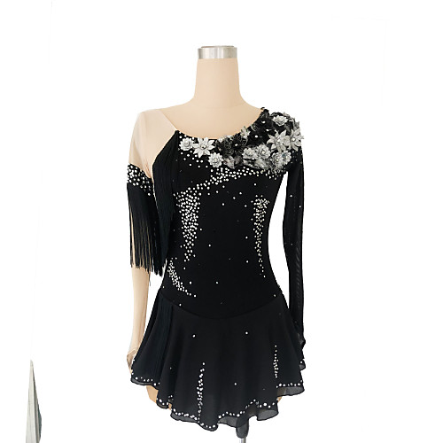Figure Skating Dress Women's Girls' Ice Skating Dress Black Floral Glitter Spandex High Elasticity Competition Skating Wear Crystal / Rhinestone Long Sleeve Ice Skating Figure Skating / Kids
Figure Skating Dress Women's Girls' Ice Skating Dress Black Floral Glitter Spandex High Elasticity Competition Skating Wear Crystal / Rhinestone Long Sleeve Ice Skating Figure Skating / Kids