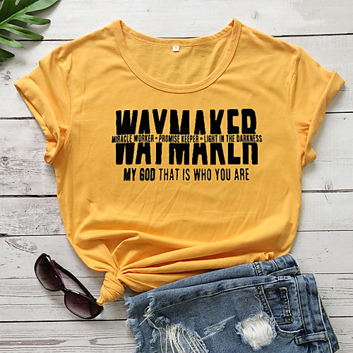 Women's T shirt Graphic Text Letter Print Round Neck Tops 100% Cotton Basic Basic Top White Purple Red
Women's T shirt Graphic Text Letter Print Round Neck Tops 100% Cotton Basic Basic Top White Purple Red