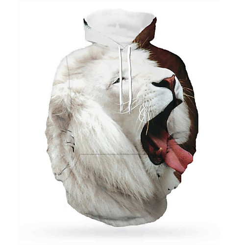Men's Pullover Hoodie Sweatshirt Graphic Animal Daily 3D Print Basic Hoodies Sweatshirts White
Men's Pullover Hoodie Sweatshirt Graphic Animal Daily 3D Print Basic Hoodies Sweatshirts White