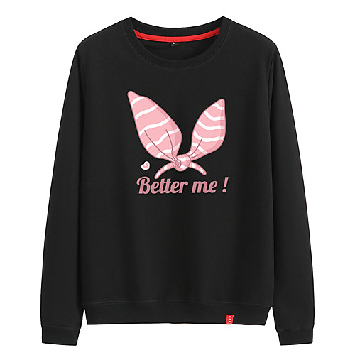 Women's Sweatshirt Pullover Artistic Style Crew Neck Cotton Cartoon Letter Printed Sport Athleisure Sweatshirt Long Sleeve Warm Soft Comfortable Everyday Use Exercising General Use / Winter
Women's Sweatshirt Pullover Artistic Style Crew Neck Cotton Cartoon Letter Printed Sport Athleisure Sweatshirt Long Sleeve Warm Soft Comfortable Everyday Use Exercising General Use / Winter