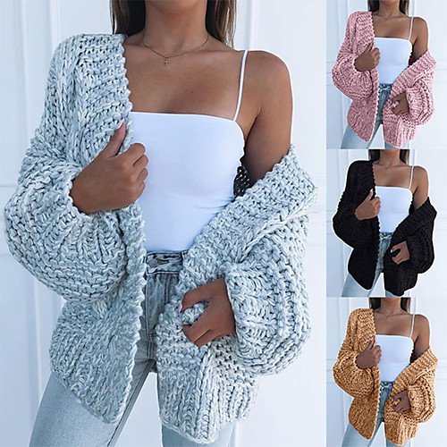 Women's Solid Colored Patchwork Basic Fall & Winter Sweater Coat Long Daily Long Sleeve Acrylic Coat Tops White
Women's Solid Colored Patchwork Basic Fall & Winter Sweater Coat Long Daily Long Sleeve Acrylic Coat Tops White