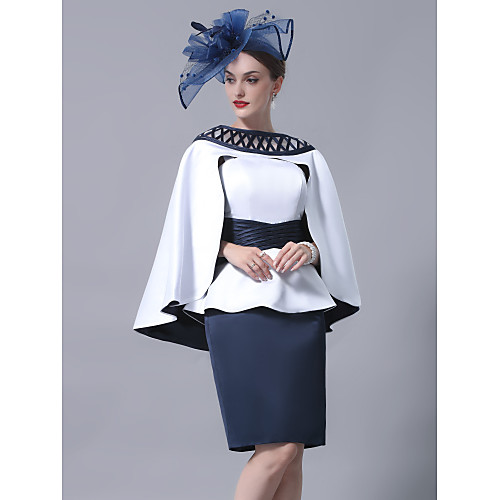 Sheath / Column Mother of the Bride Dress Plus Size Elegant Vintage Straight Neckline Knee Length Satin Sleeveless with Sash / Ribbon 2021
Sheath / Column Mother of the Bride Dress Plus Size Elegant Vintage Straight Neckline Knee Length Satin Sleeveless with Sash / Ribbon 2021