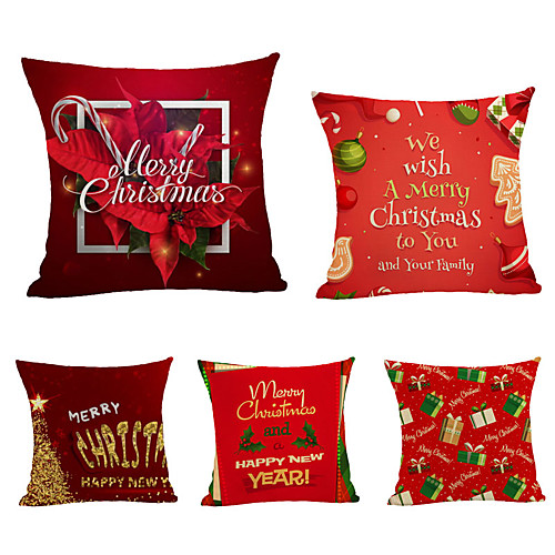 1 Set of 5 pcs Christmas Series Decorative Linen Throw Pillow Cover for Christmas Gift Home Decoration,18 x 18 inches 45 x 45 cm
1 Set of 5 pcs Christmas Series Decorative Linen Throw Pillow Cover for Christmas Gift Home Decoration,18 x 18 inches 45 x 45 cm