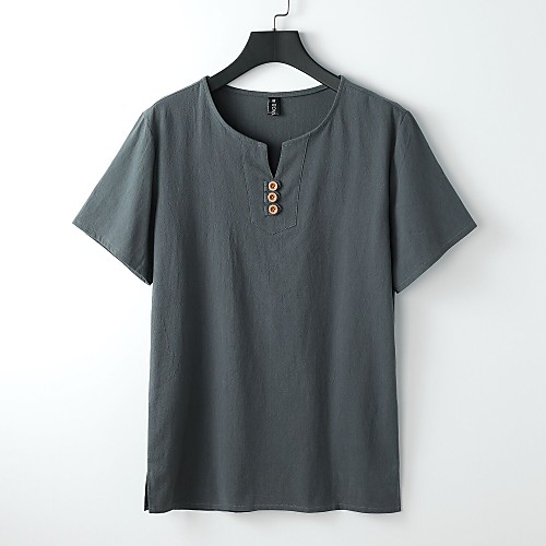 Men's T shirt non-printing Solid Colored Short Sleeve Daily Tops Cotton Basic White Black Blue
Men's T shirt non-printing Solid Colored Short Sleeve Daily Tops Cotton Basic White Black Blue