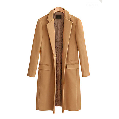 Women's Solid Colored Basic Fall & Winter Coat Regular Daily Long Sleeve Wool Coat Tops Black
Women's Solid Colored Basic Fall & Winter Coat Regular Daily Long Sleeve Wool Coat Tops Black