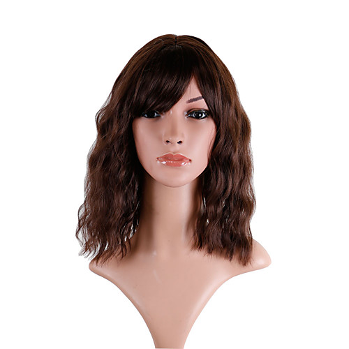 Synthetic Wig Loose Curl Asymmetrical With Bangs Wig Medium Length Dark Brown Synthetic Hair 14 inch Women's Fashionable Design Party Fluffy Brown
Synthetic Wig Loose Curl Asymmetrical With Bangs Wig Medium Length Dark Brown Synthetic Hair 14 inch Women's Fashionable Design Party Fluffy Brown