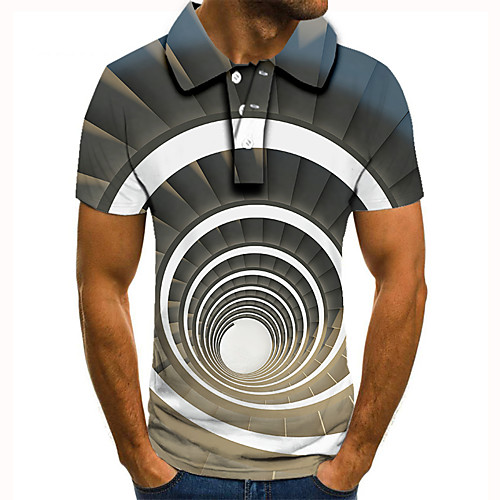 Men's Graphic optical illusion Polo Print Short Sleeve Daily Tops Basic Gray
Men's Graphic optical illusion Polo Print Short Sleeve Daily Tops Basic Gray