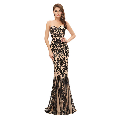 Mermaid / Trumpet Sexy bodycon Engagement Formal Evening Dress Sweetheart Neckline Sleeveless Sweep / Brush Train Tulle Sequined with Sequin 2021
Mermaid / Trumpet Sexy bodycon Engagement Formal Evening Dress Sweetheart Neckline Sleeveless Sweep / Brush Train Tulle Sequined with Sequin 2021
