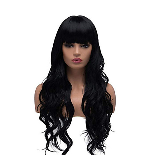 Synthetic Wig Body Wave Neat Bang Wig Long Black Synthetic Hair Women's Classic Comfy Black
Synthetic Wig Body Wave Neat Bang Wig Long Black Synthetic Hair Women's Classic Comfy Black