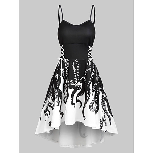 Women's Strap Dress Knee Length Dress Black Blue Purple Sleeveless Print Patchwork Summer Hot Sexy 2021 S M L XL XXL
Women's Strap Dress Knee Length Dress Black Blue Purple Sleeveless Print Patchwork Summer Hot Sexy 2021 S M L XL XXL