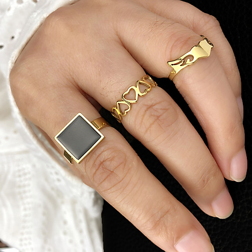 Ring Gold Silver Stainless Steel Titanium Steel Heart Love Stylish Simple Luxury 3pcs Index Finger / Women's
Ring Gold Silver Stainless Steel Titanium Steel Heart Love Stylish Simple Luxury 3pcs Index Finger / Women's