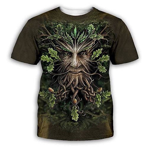 Men's T shirt 3D Print Graphic Print Short Sleeve Party Tops Exaggerated Green
Men's T shirt 3D Print Graphic Print Short Sleeve Party Tops Exaggerated Green