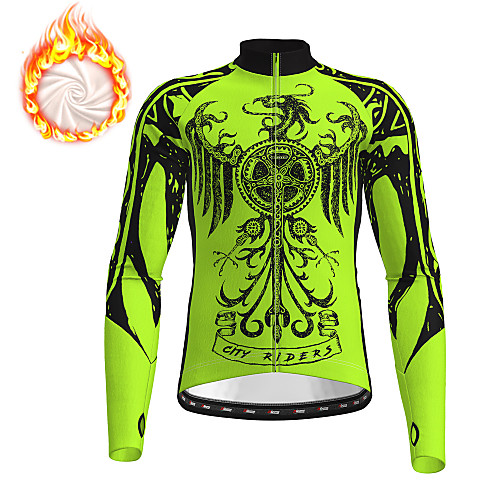 21Grams Men's Long Sleeve Cycling Jersey Winter Fleece Yellow Blue Grey Dragon Funny Bike Jacket Jersey Top Mountain Bike MTB Road Bike Cycling Thermal Warm Fleece Lining Breathable Sports Clothing
21Grams Men's Long Sleeve Cycling Jersey Winter Fleece Yellow Blue Grey Dragon Funny Bike Jacket Jersey Top Mountain Bike MTB Road Bike Cycling Thermal Warm Fleece Lining Breathable Sports Clothing