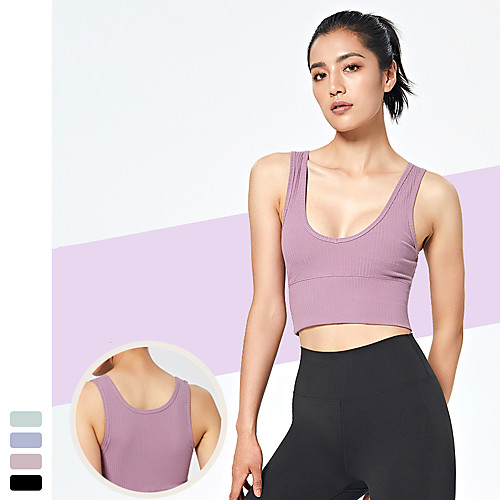 Women's Bra Top Open Back Fashion Black Purple Blue Green Spandex Cotton Yoga Fitness Running Top Sport Activewear Breathable Quick Dry Comfortable Stretchy
Women's Bra Top Open Back Fashion Black Purple Blue Green Spandex Cotton Yoga Fitness Running Top Sport Activewear Breathable Quick Dry Comfortable Stretchy