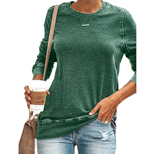Women's Pullover Sweatshirt Solid Color Plain Daily Other Prints Basic Hoodies Sweatshirts Blue Wine Green
Women's Pullover Sweatshirt Solid Color Plain Daily Other Prints Basic Hoodies Sweatshirts Blue Wine Green