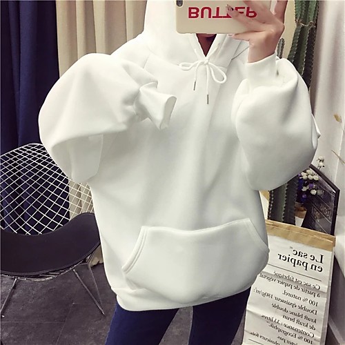 Women's Pullover Hoodie Sweatshirt Solid Colored Plain Front Pocket Daily non-printing Basic Hoodies Sweatshirts White Black Yellow
Women's Pullover Hoodie Sweatshirt Solid Colored Plain Front Pocket Daily non-printing Basic Hoodies Sweatshirts White Black Yellow