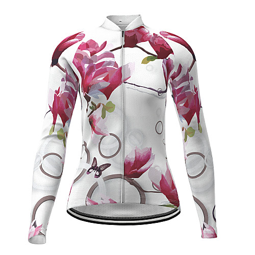 21Grams Women's Long Sleeve Cycling Jersey Polyester White Butterfly Novelty Floral Botanical Bike Jersey Top Mountain Bike MTB Road Bike Cycling Breathable Quick Dry Reflective Strips Sports
21Grams Women's Long Sleeve Cycling Jersey Polyester White Butterfly Novelty Floral Botanical Bike Jersey Top Mountain Bike MTB Road Bike Cycling Breathable Quick Dry Reflective Strips Sports