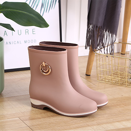 Women's Boots Rain Boots Rain Boots Block Heel Round Toe Booties Ankle Boots Daily Walking Shoes PVC Button Solid Colored Black Purple Beige
Women's Boots Rain Boots Rain Boots Block Heel Round Toe Booties Ankle Boots Daily Walking Shoes PVC Button Solid Colored Black Purple Beige