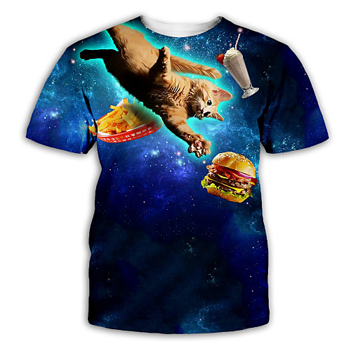Men's T shirt 3D Print Graphic Print Short Sleeve Party Tops Exaggerated Navy Blue
Men's T shirt 3D Print Graphic Print Short Sleeve Party Tops Exaggerated Navy Blue