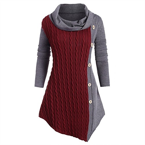 Women's Sweater Jumper Dress Knee Length Dress Green Gray Long Sleeve Solid Color Patchwork Fall Winter Round Neck Work Hot 2021 L XL XXL 3XL 4XL 5XL
Women's Sweater Jumper Dress Knee Length Dress Green Gray Long Sleeve Solid Color Patchwork Fall Winter Round Neck Work Hot 2021 L XL XXL 3XL 4XL 5XL