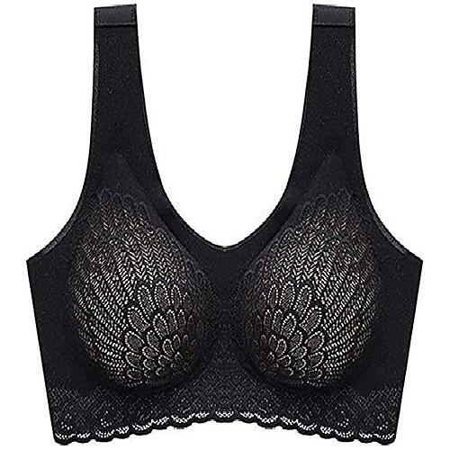 women's bra, 5d wireless contour bra, lace breathable underwear seamless for sports yoga running (l, black)
women's bra, 5d wireless contour bra, lace breathable underwear seamless for sports yoga running (l, black)