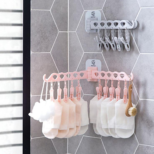 Wall-mounted Hanger Travel Portable Folding Clothes Rack Plastic Creative Clothes Socks Hanger
Wall-mounted Hanger Travel Portable Folding Clothes Rack Plastic Creative Clothes Socks Hanger
