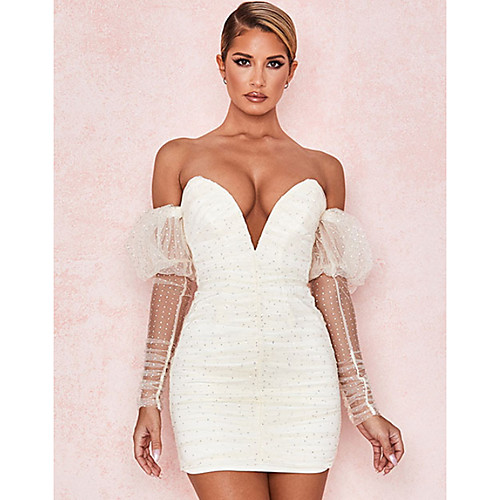 Women's Sheath Dress Short Mini Dress White Long Sleeve Solid Color Fall Casual 2021 S M L XL XXL
Women's Sheath Dress Short Mini Dress White Long Sleeve Solid Color Fall Casual 2021 S M L XL XXL