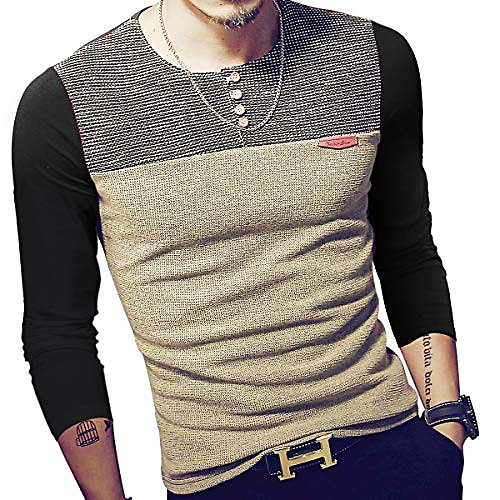 men's casual slim fit contrast color stitching stripe long sleeve henley t-shirts shirts (xx-large, wine red)
men's casual slim fit contrast color stitching stripe long sleeve henley t-shirts shirts (xx-large, wine red)
