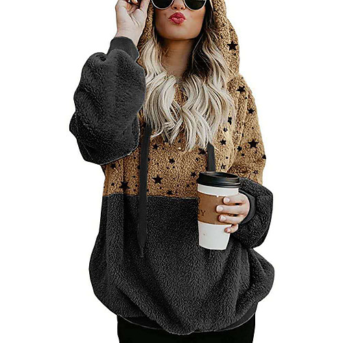 Women's Pullover Hoodie Sweatshirt Color Block Front Pocket Daily Fuzzy Hoodies Sweatshirts Black Green Gray
Women's Pullover Hoodie Sweatshirt Color Block Front Pocket Daily Fuzzy Hoodies Sweatshirts Black Green Gray