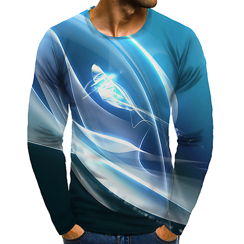 Men's T shirt 3D Print Graphic 3D Plus Size Print Long Sleeve Daily Tops Elegant Exaggerated Light Blue
Men's T shirt 3D Print Graphic 3D Plus Size Print Long Sleeve Daily Tops Elegant Exaggerated Light Blue