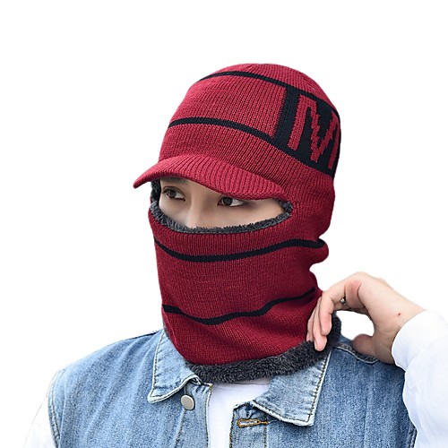 Men's Hiking Cap Beanie Hat 1 set Winter Outdoor Windproof Warm Soft Thick Neck Gaiter Neck Tube Skull Cap Beanie Stripes Letter & Number Woolen Cloth Navy Black Red for Fishing Climbing Running
Men's Hiking Cap Beanie Hat 1 set Winter Outdoor Windproof Warm Soft Thick Neck Gaiter Neck Tube Skull Cap Beanie Stripes Letter & Number Woolen Cloth Navy Black Red for Fishing Climbing Running