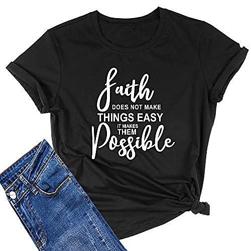 women's faith letter print t-shirts short sleeve graphic tees tops black large
women's faith letter print t-shirts short sleeve graphic tees tops black large