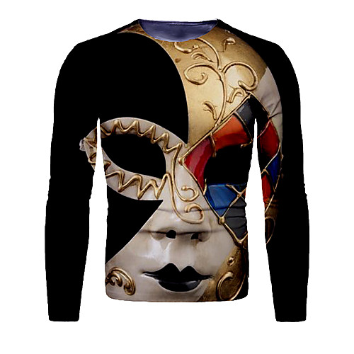 Men's T shirt 3D Print Graphic 3D Portrait Print Long Sleeve Halloween Tops Gold
Men's T shirt 3D Print Graphic 3D Portrait Print Long Sleeve Halloween Tops Gold