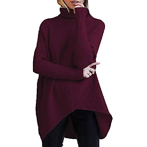 women turtle cowl neck batwing long sleeve asymmetric hem pullover sweater jumpers ribbed knit tops wine red small a8cb7-jiuhong-s
women turtle cowl neck batwing long sleeve asymmetric hem pullover sweater jumpers ribbed knit tops wine red small a8cb7-jiuhong-s