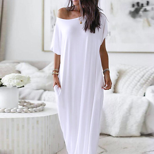 Women's Shift Dress Maxi long Dress White Beige Short Sleeve Print Butterfly Animal Pocket Spring Summer Round Neck Casual Loose 2021 S M L XL XXL
Women's Shift Dress Maxi long Dress White Beige Short Sleeve Print Butterfly Animal Pocket Spring Summer Round Neck Casual Loose 2021 S M L XL XXL
