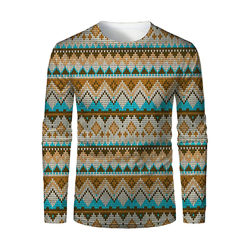 Men's T shirt 3D Print Plaid Graphic 3D Print Long Sleeve Christmas Tops Khaki
Men's T shirt 3D Print Plaid Graphic 3D Print Long Sleeve Christmas Tops Khaki