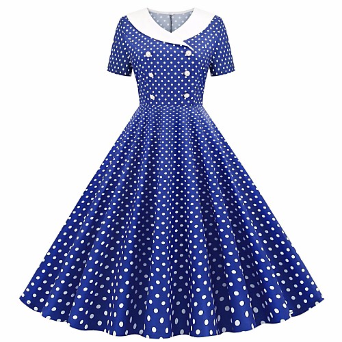 Women's A Line Dress Maxi long Dress Blue Red Blushing Pink Royal Blue Short Sleeve Polka Dot Zipper Patchwork Button Summer V Neck Casual 2021 S M L XL XXL
Women's A Line Dress Maxi long Dress Blue Red Blushing Pink Royal Blue Short Sleeve Polka Dot Zipper Patchwork Button Summer V Neck Casual 2021 S M L XL XXL