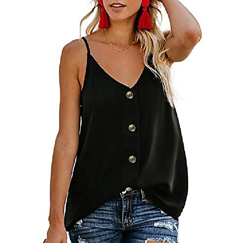women& #39;s chiffon ombre print button down deep v neck spaghetti strap tank tops summer sleeveless shirts blouse grey medium
women& #39;s chiffon ombre print button down deep v neck spaghetti strap tank tops summer sleeveless shirts blouse grey medium