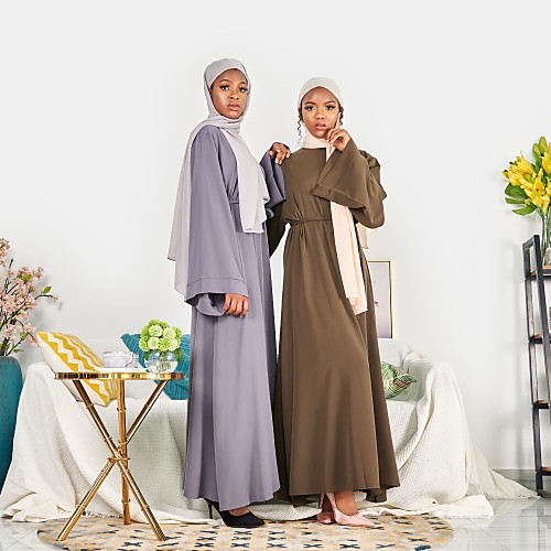Arabian Adults' Women's Abaya Dress For Party Halloween Polyester Solid Color Halloween Carnival Masquerade Dress
Arabian Adults' Women's Abaya Dress For Party Halloween Polyester Solid Color Halloween Carnival Masquerade Dress