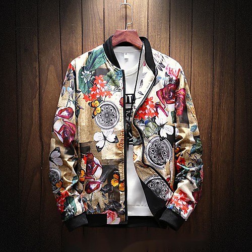 men's floral jacket, rose flower print zip up jacket coat outerwear for men, 22# color, us small/34 = tag m
men's floral jacket, rose flower print zip up jacket coat outerwear for men, 22# color, us small/34 = tag m