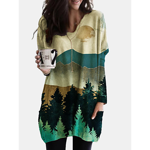 Women's Shift Dress Short Mini Dress Green Long Sleeve Print Print Fall Winter Round Neck Casual 2021 S M L XL XXL 3XL
Women's Shift Dress Short Mini Dress Green Long Sleeve Print Print Fall Winter Round Neck Casual 2021 S M L XL XXL 3XL