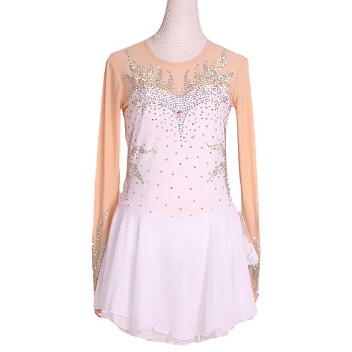 Figure Skating Dress Women's Girls' Ice Skating Dress White Asymmetric Hem Spandex High Elasticity Training Competition Skating Wear Patchwork Crystal / Rhinestone Long Sleeve Ice Skating Winter
Figure Skating Dress Women's Girls' Ice Skating Dress White Asymmetric Hem Spandex High Elasticity Training Competition Skating Wear Patchwork Crystal / Rhinestone Long Sleeve Ice Skating Winter