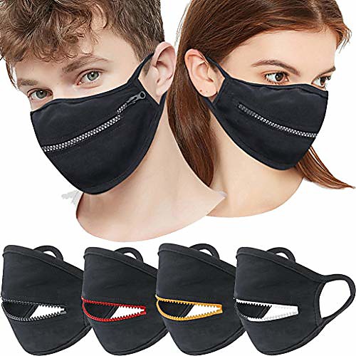 zipper mouth covering with comfortable ear loops, unisex adult protection easy to drink outdoor protective black coverings, reusable washable uv sunscreen summer cool mouth opening guard (4pcs)
zipper mouth covering with comfortable ear loops, unisex adult protection easy to drink outdoor protective black coverings, reusable washable uv sunscreen summer cool mouth opening guard (4pcs)
