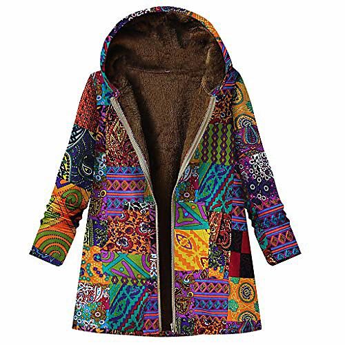 sfe women coats fall vintage print plush lined faux fur neck hoodd cardigans long sleeve thickened jacket with pocket
sfe women coats fall vintage print plush lined faux fur neck hoodd cardigans long sleeve thickened jacket with pocket